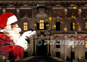 effetti per proiettori natalizi con babbo natale e stelline