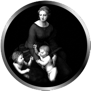 Madonna con bambino, gobo per proiezione natalizia