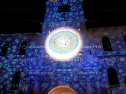 proiezione sulla la torre dell orologio a padova