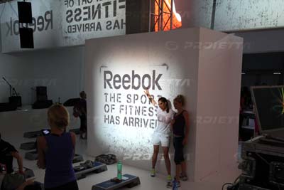 Logos and graphic projections for Reebok